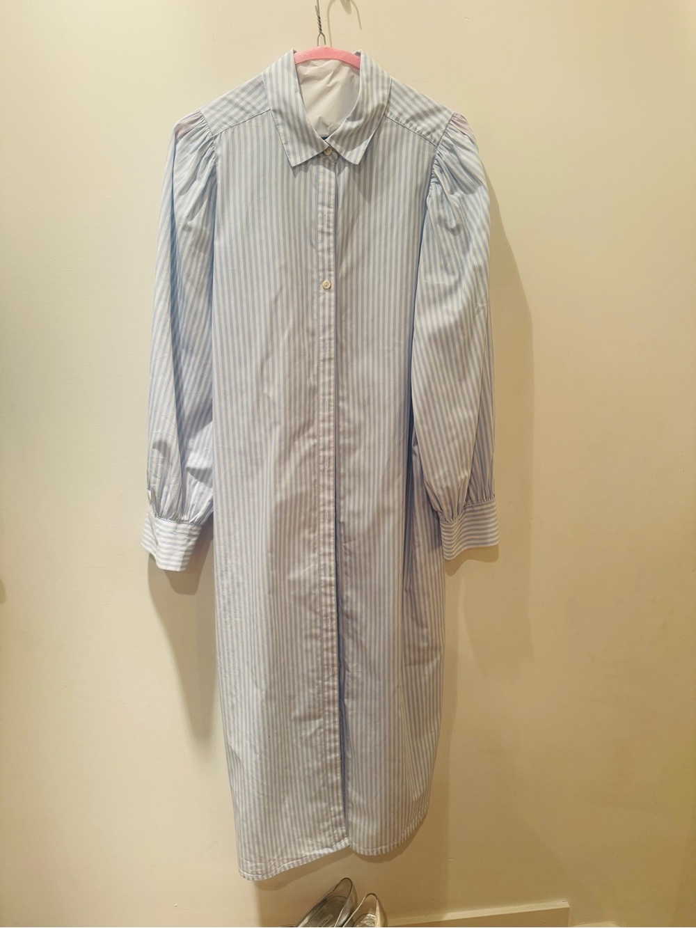 A New Day long maxi striped shirt dress. Size M. 100% cotton.
